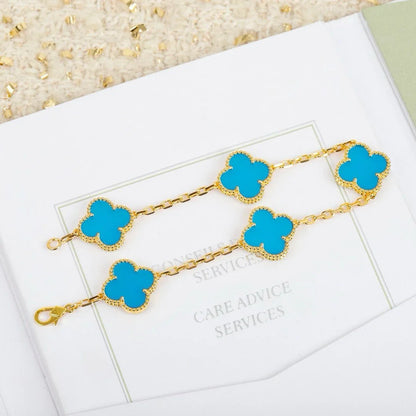 [Eternal Jewelry] CLOVER 5 MOTIF TURQUOISE BRACELET COLLECTION