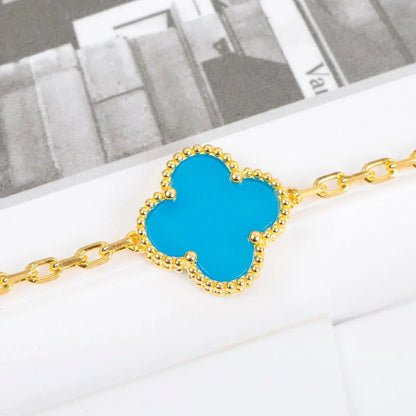 [Eternal Jewelry] CLOVER 5 MOTIF TURQUOISE BRACELET COLLECTION