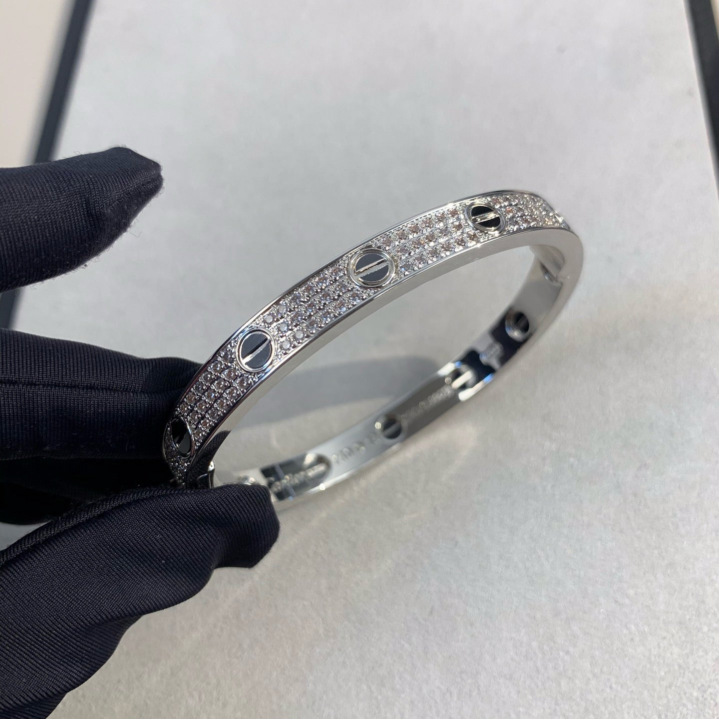 [Eternal Jewelry]LOVE BRACELET 6.1MM DIAMOND-PAVED CERAMIC