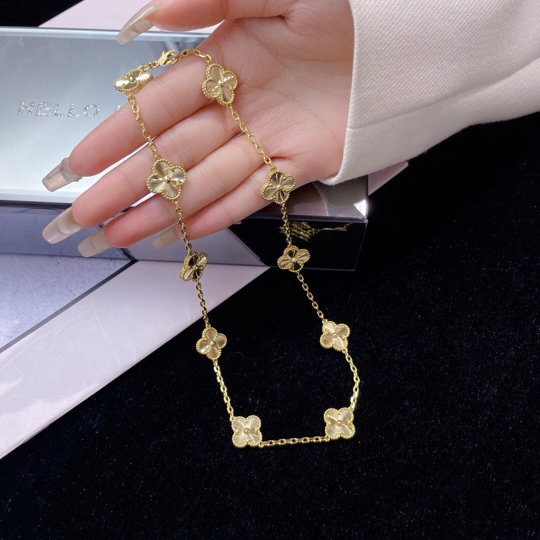 [Eternal Jewelry]CLOVER 10 MOTIFS LASER NECKLACE