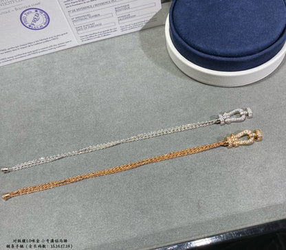 [Eternal Jewelry]FORCE SMALL HORSESHOE  DIAMOND CHAIN ROPE BRACELET
