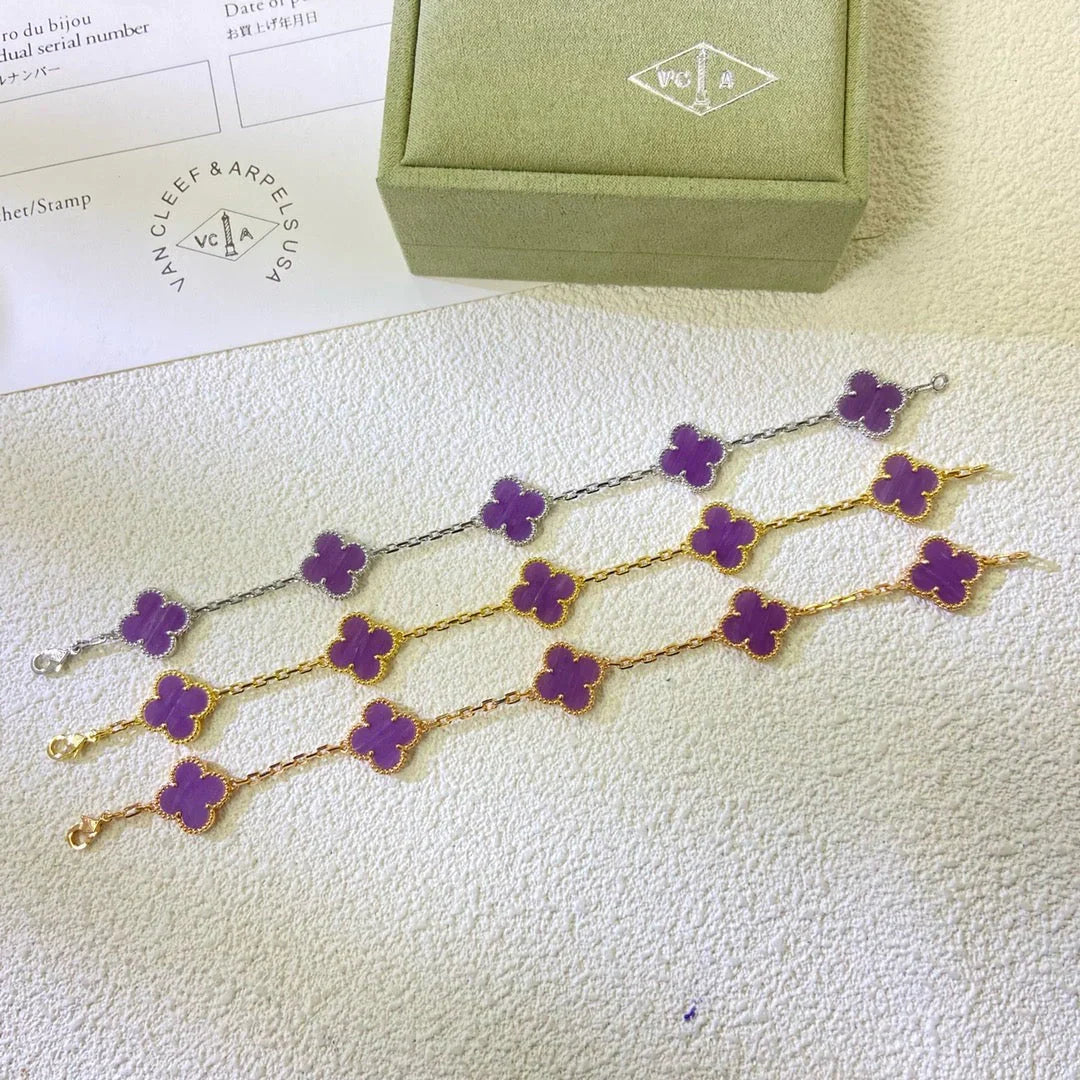 [Eternal Jewelry] CLOVER 5 MOTIF VIOLET BRACELET COLLECTION