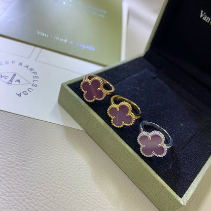 [Eternal Jewelry]CLOVER  PURPLE VIOLET RING