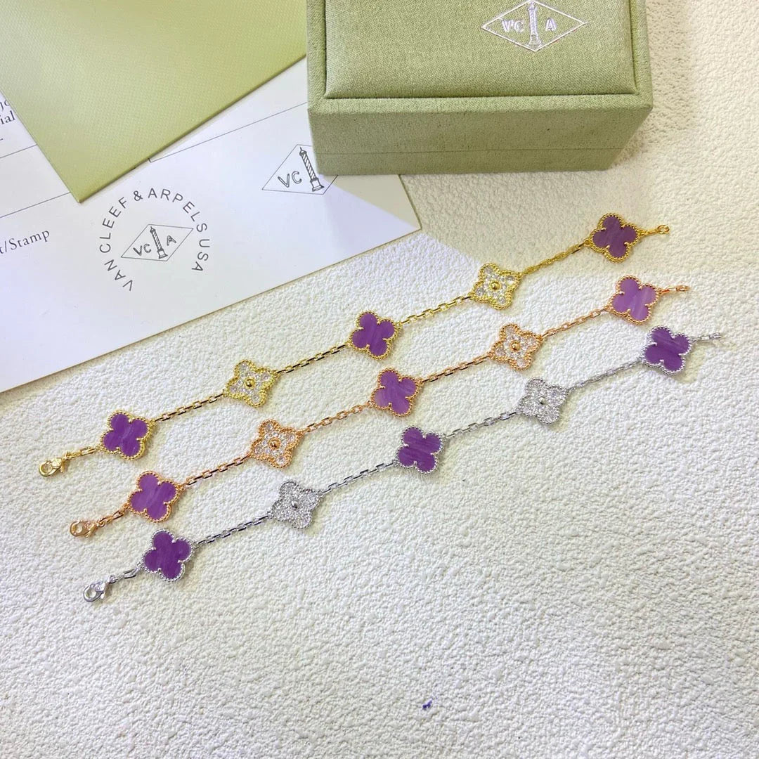 [Eternal Jewelry] CLOVER 5 MOTIF VIOLET BRACELET COLLECTION