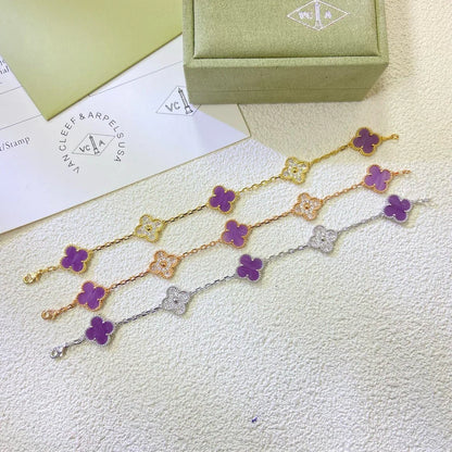 [Eternal Jewelry] CLOVER 5 MOTIF VIOLET BRACELET COLLECTION