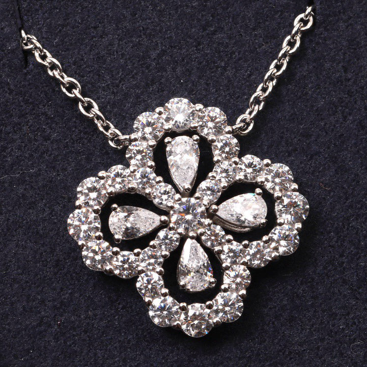 [Eternal Jewelry]LOOP NECKLACE FULL MOTIF DIAMOND 16MM MULTIPLE COLORS