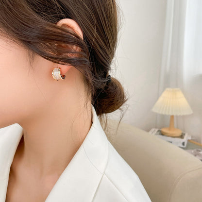 [Eternal Jewelry]ZERO 1 DIAMOND PAVED EARRINGS