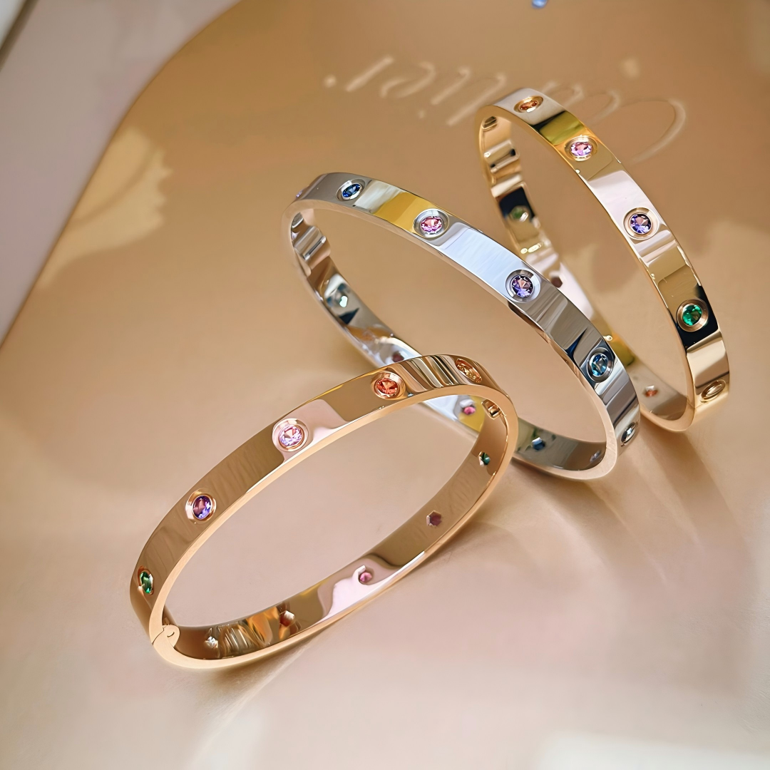 [Eternal jewelry]2026 RAINBOW LOVE BRACELET 6.1MM  10 DIAMONDS