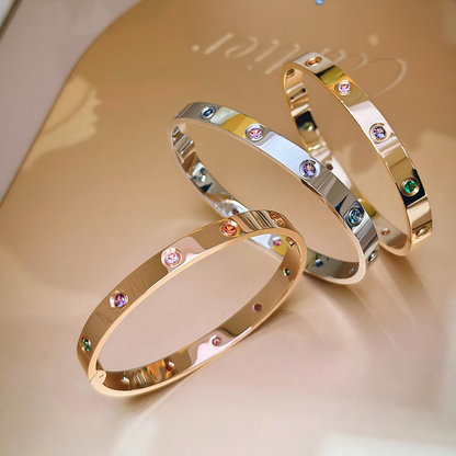 [Eternal jewelry]2026 RAINBOW LOVE BRACELET 6.1MM  10 DIAMONDS