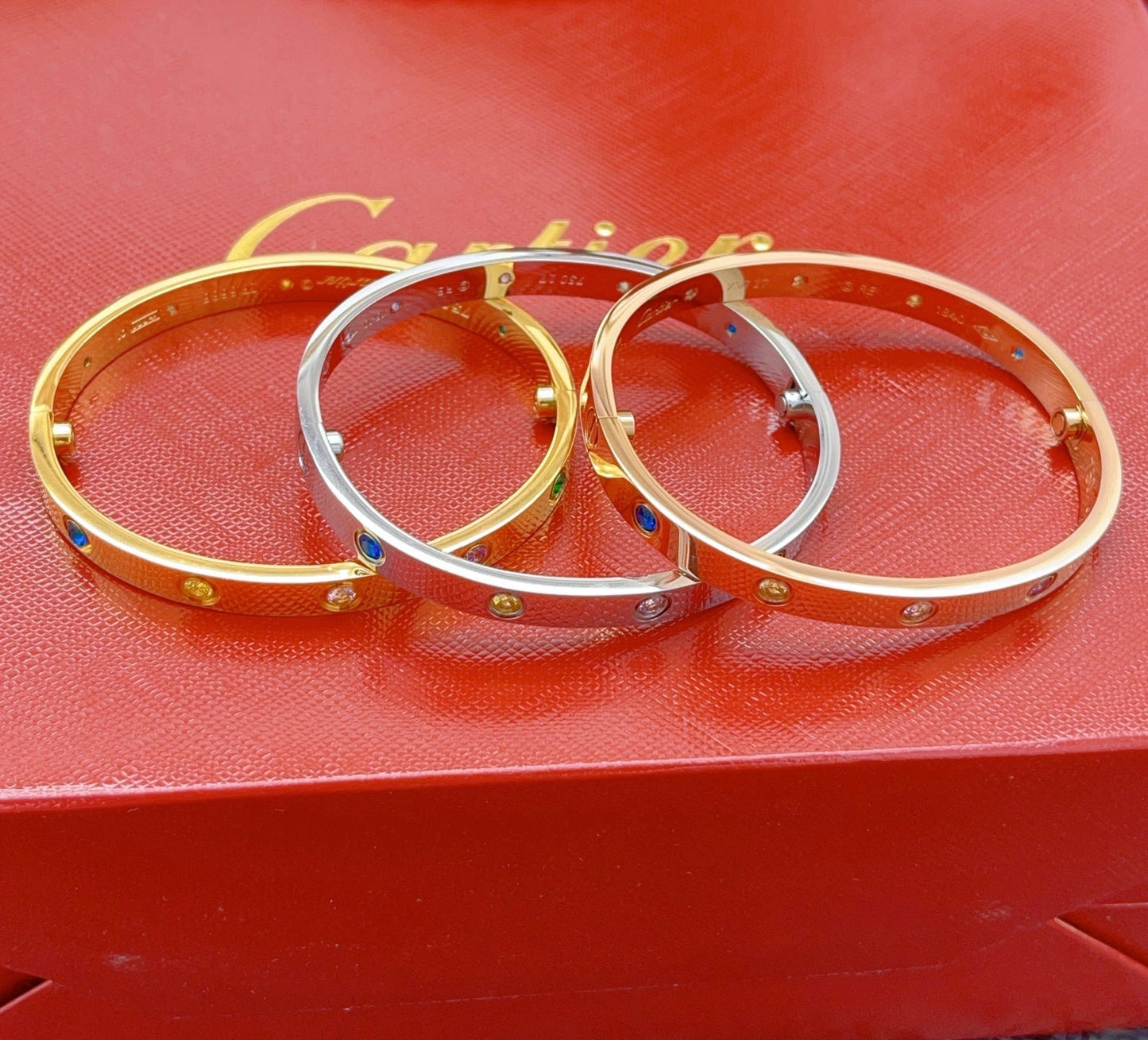 [Eternal jewelry]2026 RAINBOW LOVE BRACELET 6.1MM  10 DIAMONDS
