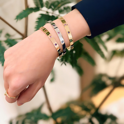 [Eternal jewelry]2026 RAINBOW LOVE BRACELET 6.1MM  10 DIAMONDS
