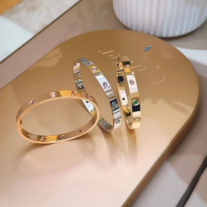 [Eternal jewelry]2026 RAINBOW LOVE BRACELET 6.1MM  10 DIAMONDS