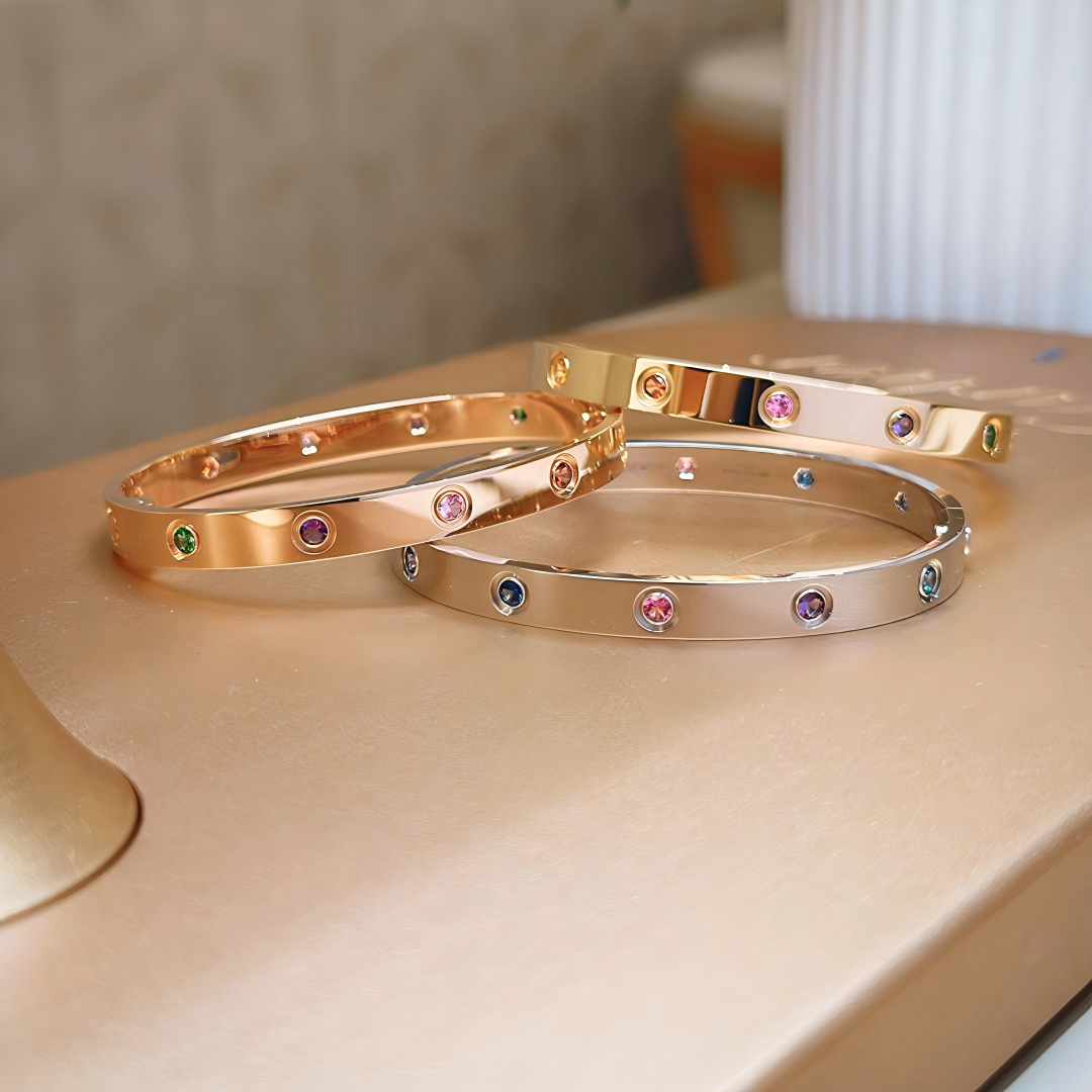 [Eternal jewelry]2026 RAINBOW LOVE BRACELET 6.1MM  10 DIAMONDS