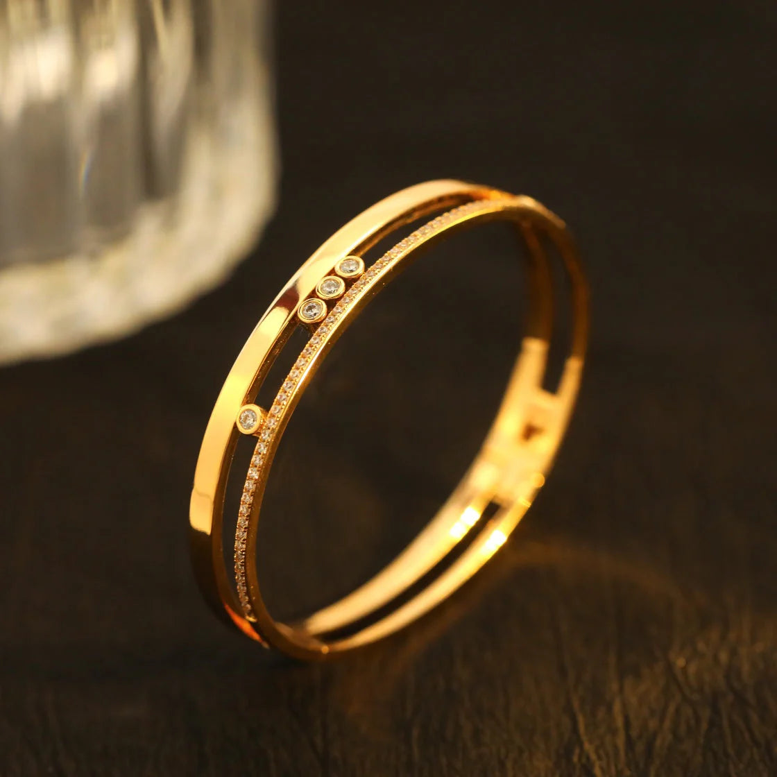 [Eternal jewelry]Move Romane Diamond Bangle Bracelet
