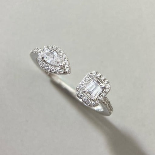 [Eternal jewelry]MY TWIN TOI & MOI SILVER DIAMOND RING