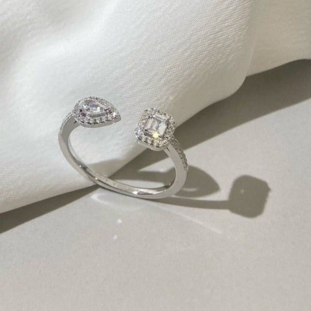 [Eternal jewelry]MY TWIN TOI & MOI SILVER DIAMOND RING