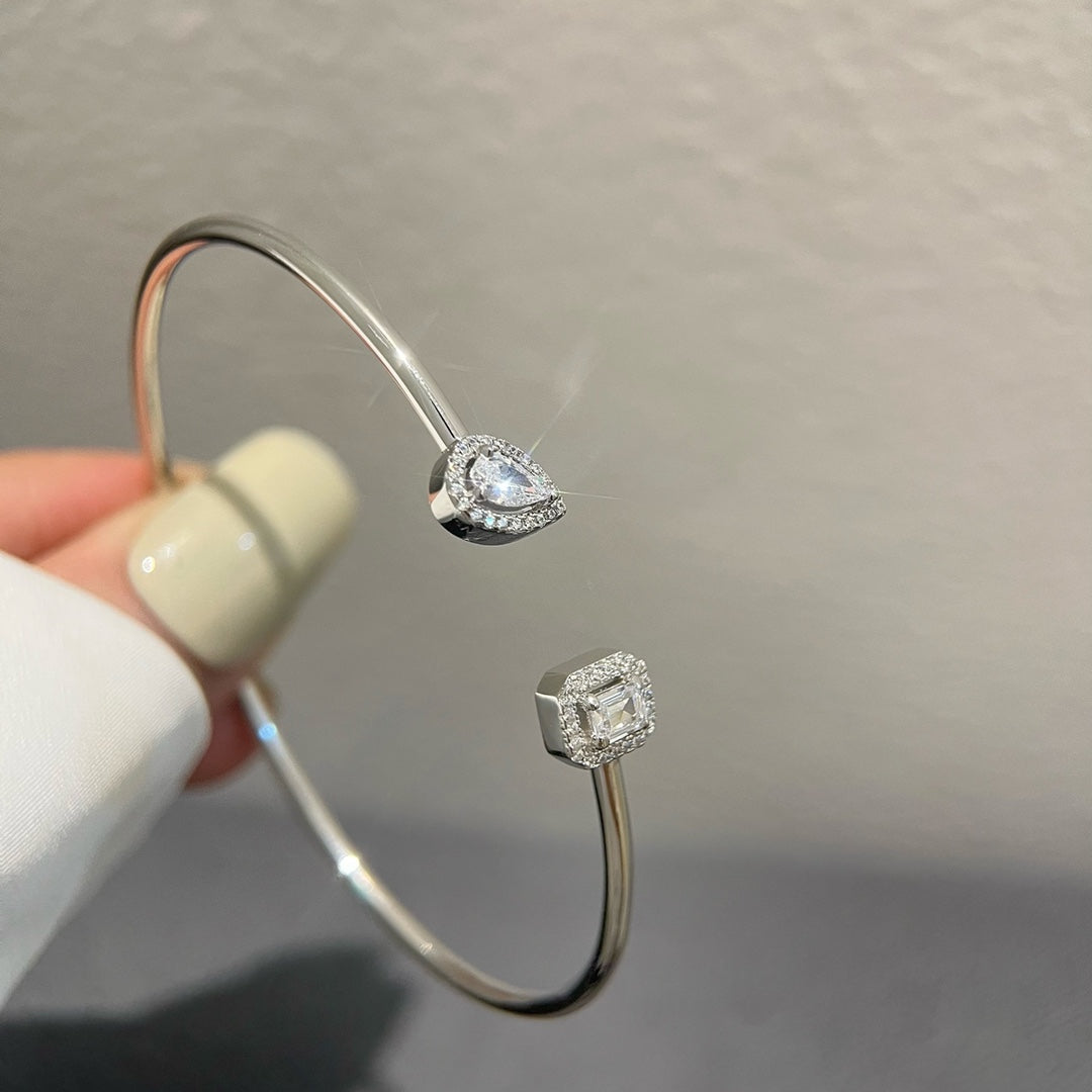 [Eternal jewelry]JONC FLEX MY TWIN TOI & MOI SILVER DIAMOND BRACELET