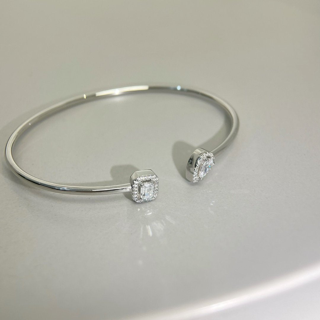 [Eternal jewelry]JONC FLEX MY TWIN TOI & MOI SILVER DIAMOND BRACELET
