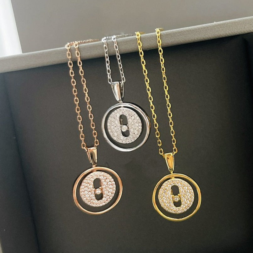 [Eternal jewelry]LUCKY MOVER PM PAVED NECKLACE
