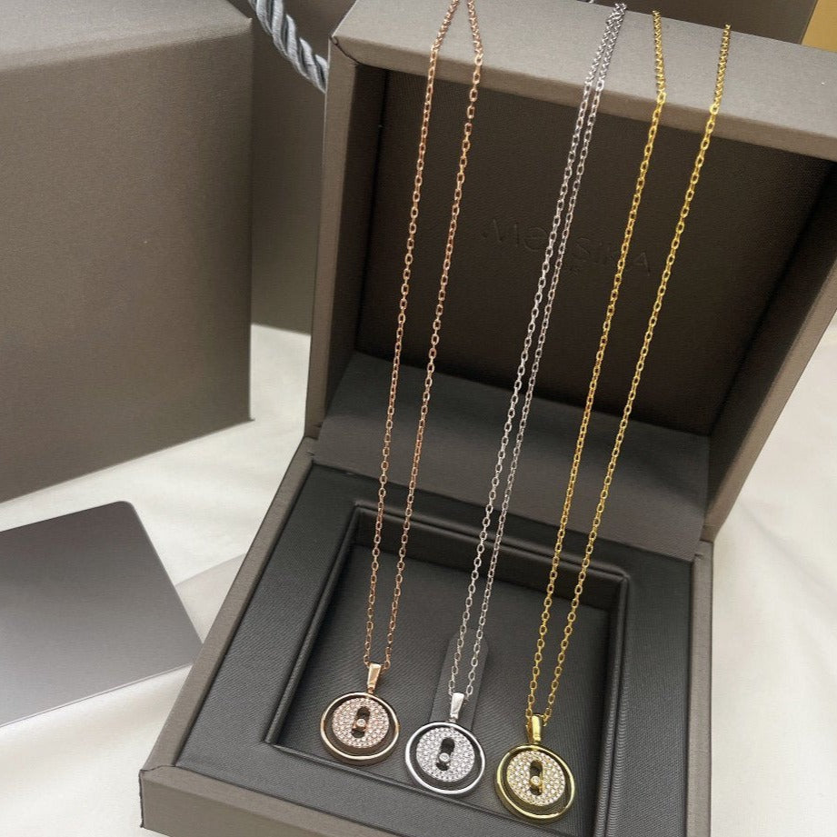 [Eternal jewelry]LUCKY MOVER PM PAVED NECKLACE