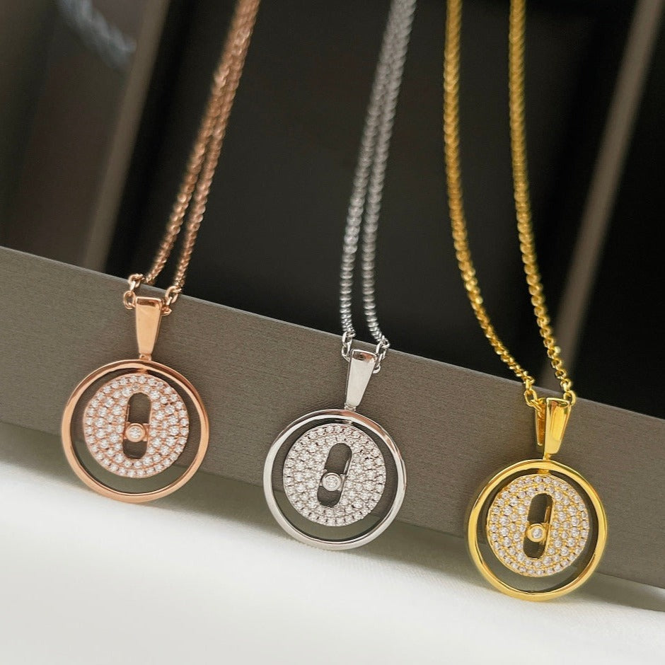 [Eternal jewelry]LUCKY MOVER PM PAVED NECKLACE