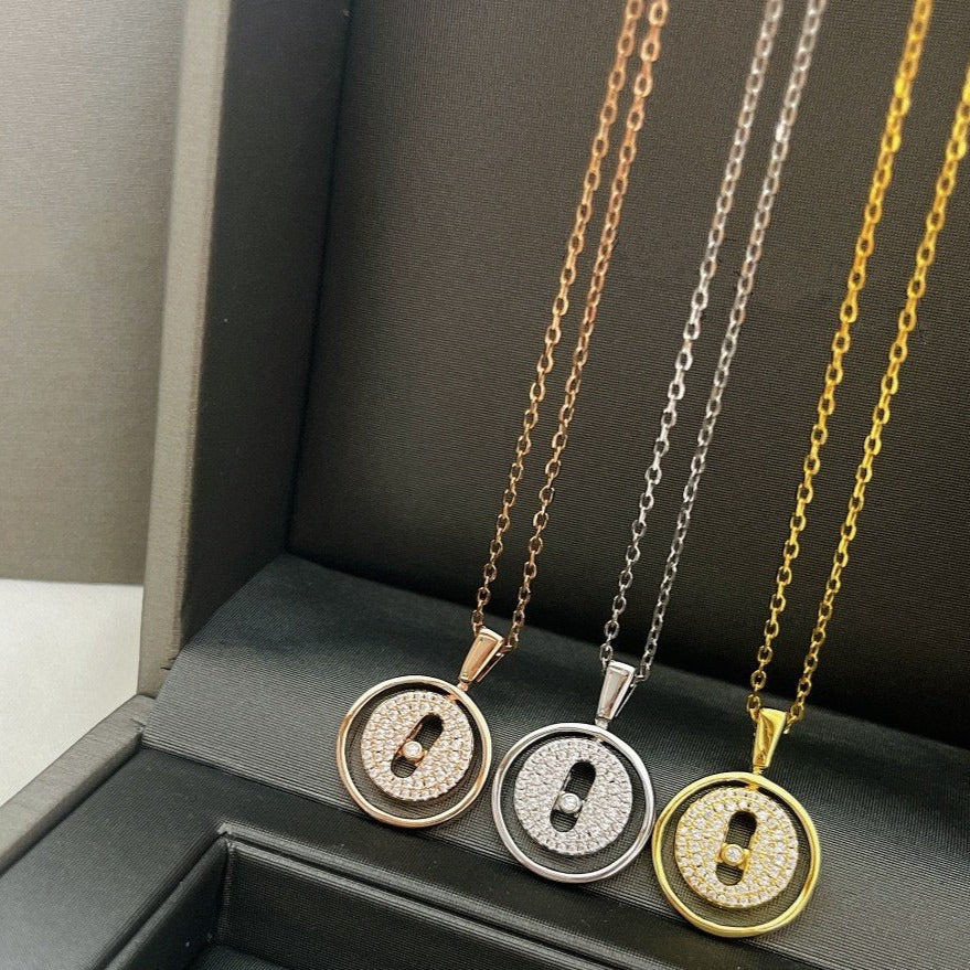 [Eternal jewelry]LUCKY MOVER PM PAVED NECKLACE