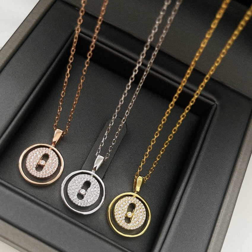 [Eternal jewelry]LUCKY MOVER PM PAVED NECKLACE