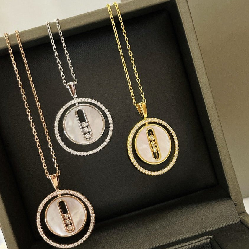 [Eternal jewelry]LUCKY MOVE MM NACRE BLANCHE DIAMOND NECKLACE