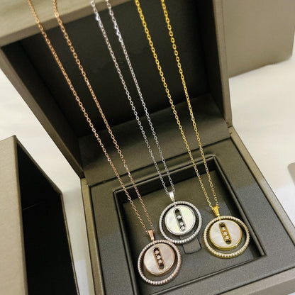 [Eternal jewelry]LUCKY MOVE MM NACRE BLANCHE DIAMOND NECKLACE