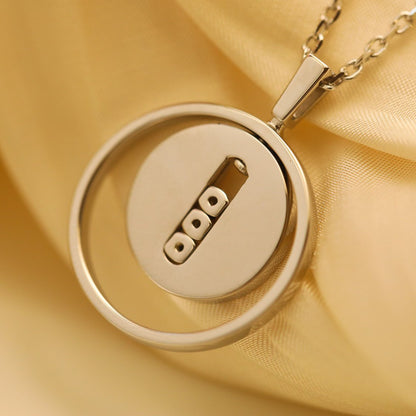 [Eternal jewelry]LUCKY MOVE MM SILVER DIAMOND NECKLACE