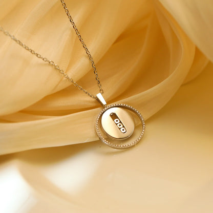 [Eternal jewelry]LUCKY MOVE MM SILVER DIAMOND NECKLACE