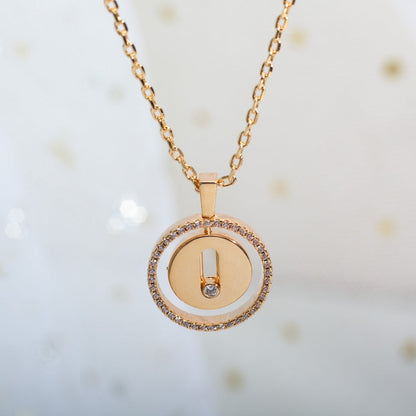 [Eternal jewelry]LUCKY MOVE PM NECKLACE PINK GOLD DIAMOND