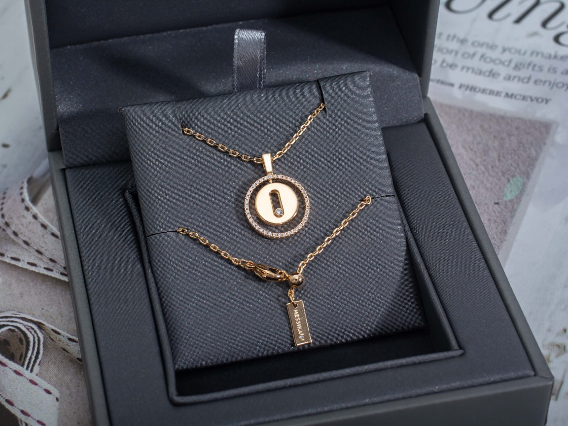 [Eternal jewelry]LUCKY MOVE PM NECKLACE PINK GOLD DIAMOND