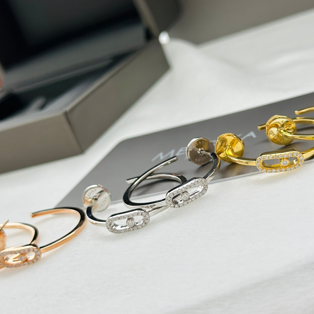 [Eternal jewelry]CREOLES MOVE UNO PM DIAMOND EARRINGS