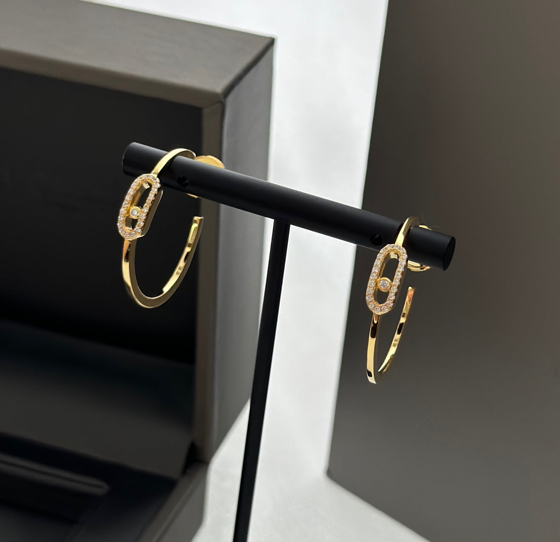 [Eternal jewelry]CREOLES MOVE UNO PM DIAMOND EARRINGS