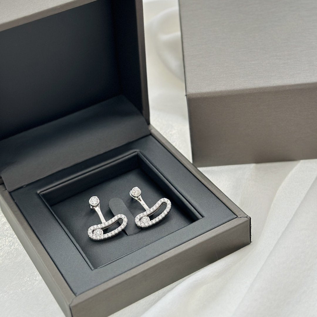[Eternal jewelry]MOVE UNO SILVER DIAMOND EARRINGS