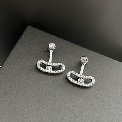 [Eternal jewelry]MOVE UNO SILVER DIAMOND EARRINGS
