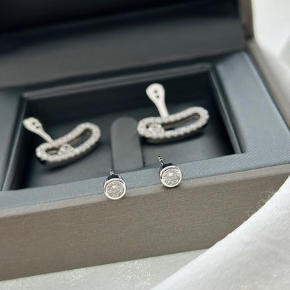 [Eternal jewelry]MOVE UNO SILVER DIAMOND EARRINGS
