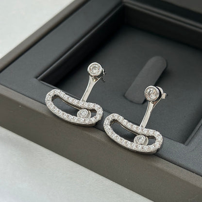 [Eternal jewelry]MOVE UNO SILVER DIAMOND EARRINGS