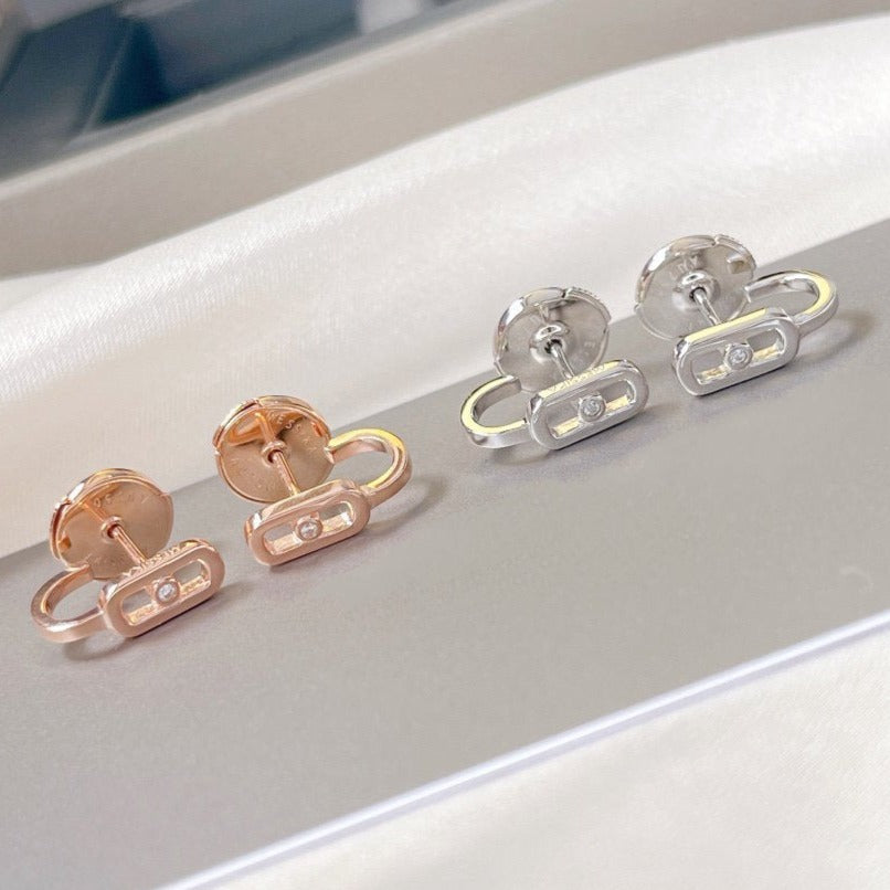 [Eternal jewelry]CREOLES MOVE UNO MINI 1 DIAMOND EARRINGS