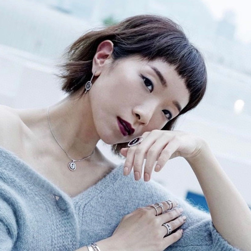 [Eternal jewelry]LUCKY MOVE ARROW PINK GOLD DIAMOND EARRINGS