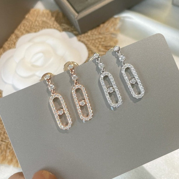 [Eternal jewelry]DORMEUSES MOVE UNO DIAMOND EARRINGS