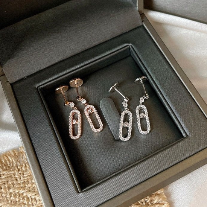 [Eternal jewelry]DORMEUSES MOVE UNO DIAMOND EARRINGS