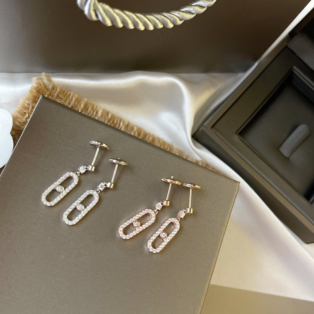 [Eternal jewelry]DORMEUSES MOVE UNO DIAMOND EARRINGS