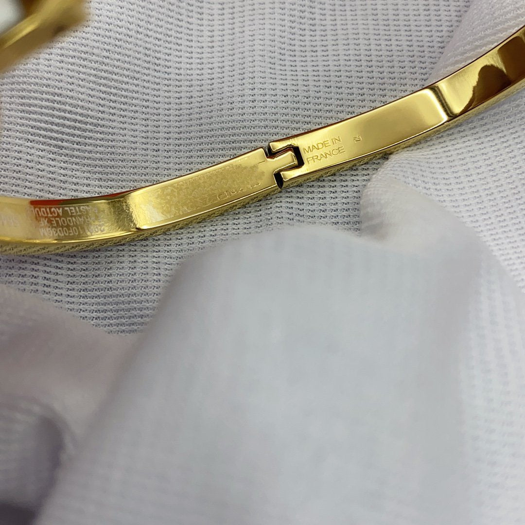 [Eternal Jewelry]CLASSIC HM CLIC WHITE 8MM ENAMEL BRACELET