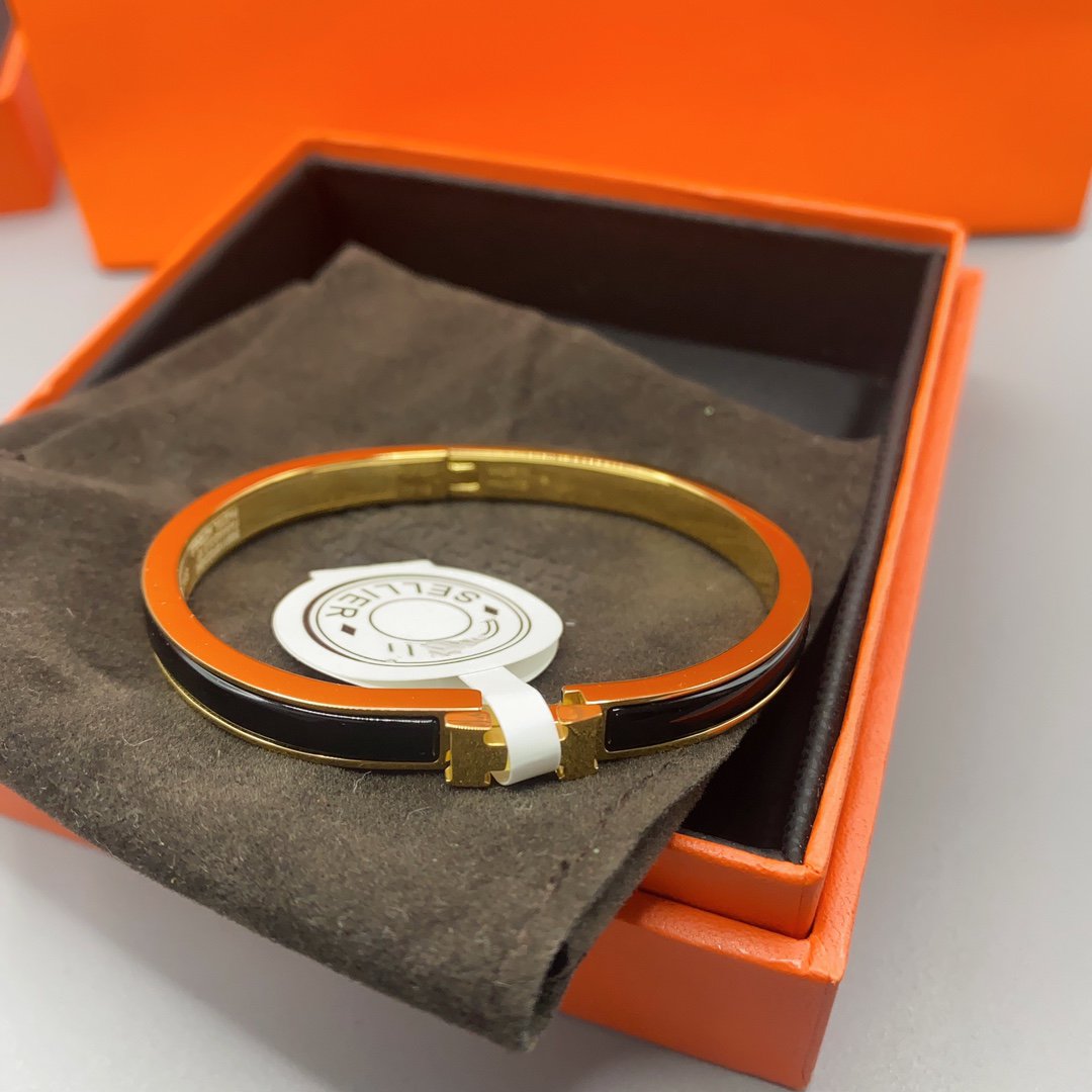 [Eternal Jewelry]CLASSIC HM CLIC BLACK 8MM ENAMEL BRACELET