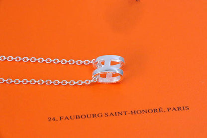 [Eternal Jewelry]HM NECKLACE H LETTER OVAL SERIES