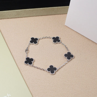 [Eternal Jewelry] CLOVER 5 MOTIF ONYXS BRACELET COLLECTION
