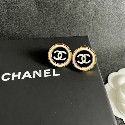 [Eternal Jewelry]Classic Double C Stud Earrings