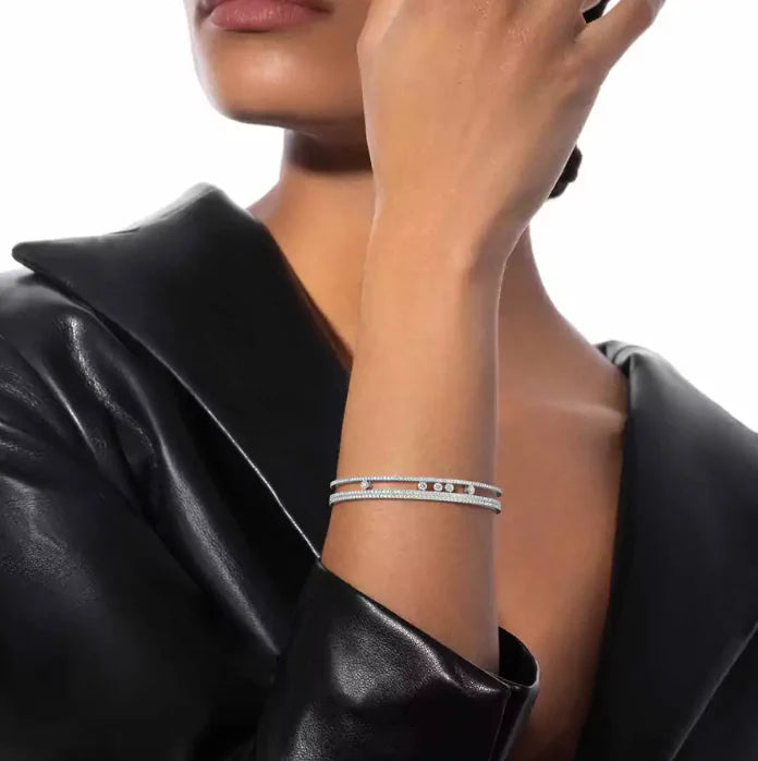 [Eternal jewelry]M Roman Full Diamond Bracelet